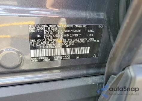 2024 Toyota Rav4 Le из США, поврежденный, VIN 2T3H1RFV9RW362747